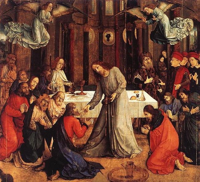 Justus van Gent The Institution of the Eucharist Sweden oil painting art